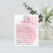 Baby shower Word Scramble Briefkaart (Staand voorkant)