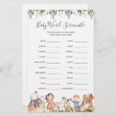 Baby shower Word Scramble Game (Voorkant / Achterkant)