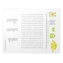 Baby shower Word Search Notitieblok (Neutraal)