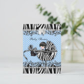  Baby shower Zebra Kaart (Staand voorkant)