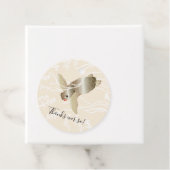 Baby shower Zee Turtle Blue Bedankjes Labels (In situ)