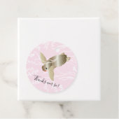 Baby shower Zee Turtle Pink Bedankjes Labels (In situ)