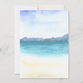 Baby shower Zee Waterverf Kaart (Achterkant)