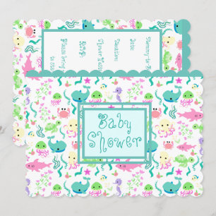 Baby shower zeeen kaart