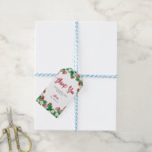 Baby shower zomeraardbei cadeaulabel (Met Touw)