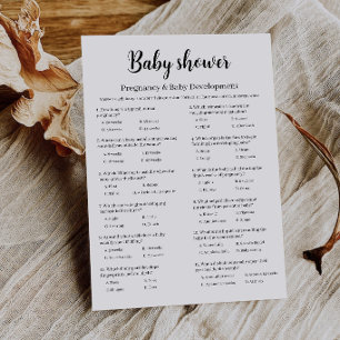 Baby Shower Zwangerschap & Baby Ontwikkeling Spel Kaart