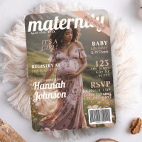 Baby shower Zwangerschapstijdschrift Hoesje Uitnod