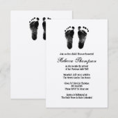 Baby shower zwart-wit Prints Kaart (Voorkant / Achterkant)