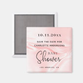 Baby shower zwart-wit roze zijde satin behalve dat magneet (Voorkant / Achterkant)