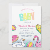 Baby shower zwembad kaart (Voorkant)