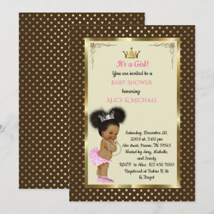Baby ShowerGirl etnic, Princess Girl African,trend Kaart