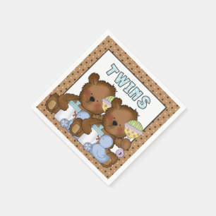 Baby showers beren papier met twee vellen servetten