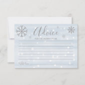 Baby showers de neige d'hiver Cartes (Devant)
