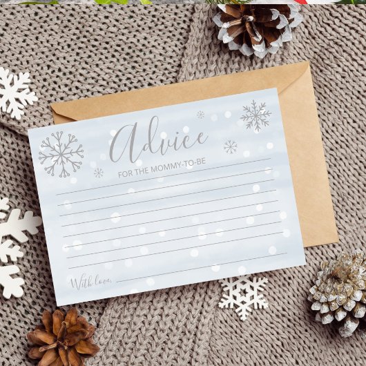 Baby showers de neige d'hiver Cartes