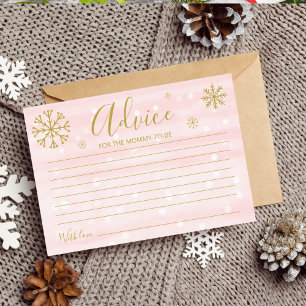 Baby showers de neige d'hiver Cartes