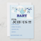 baby showers kaart BLUE BOY (Voorkant)