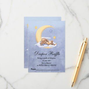 Baby showers luier Raffle Informatiekaartje