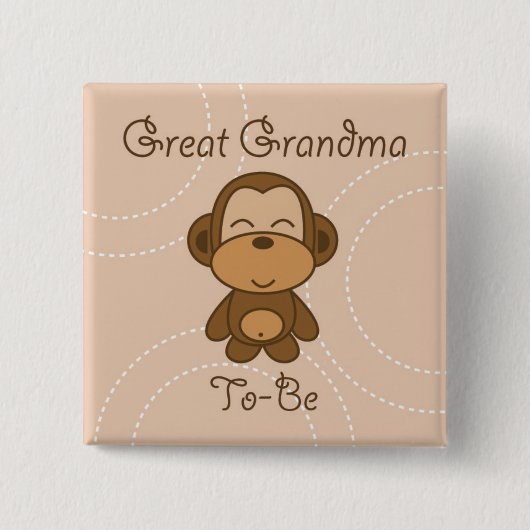 baby showers spelden vierkante button 5,1 cm (Voorkant)