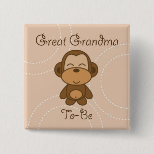 baby showers spelden vierkante button 5,1 cm