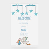 Baby showers teken acryl bord (Voorkant)