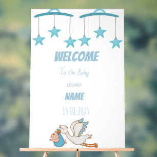 Baby showers teken acryl bord