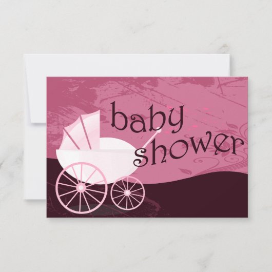 baby showers wagen kaart (Voorkant)