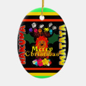 Baby Simba Vrolijk Kerstfeest Collectie Keramisch Ornament (Voorkant)