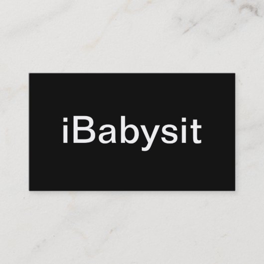Baby Sitter Visitekaartje (Voorkant)