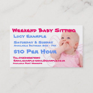 Baby Sitting Visitekaartje