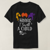Baby Skeleton Zwangerschap Halloween Winnie I Smel T-shirt (Design voorkant)