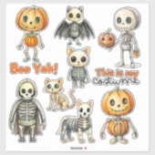 Baby Skeletons Custom-Cut Vinyl Sticker (Vel)