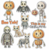 Baby Skeletons Custom-Cut Vinyl Sticker (Voorkant)