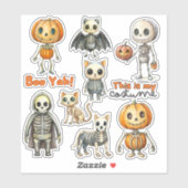 Baby Skeletons Custom-Cut Vinyl Sticker (Vel)