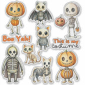 Baby Skeletons Custom-Cut Vinyl Sticker (Voorkant)