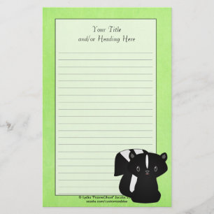 Baby Skunk Stationery Briefpapier