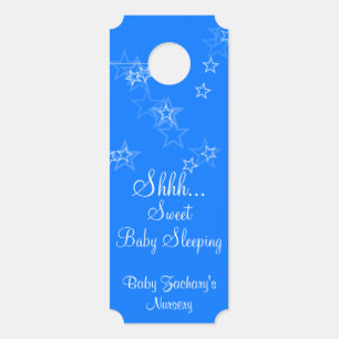 Baby Sleeping Nursery Stars Affichettes de porte b