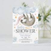 Baby Sloth Baby Shower Invitations (Debout devant)