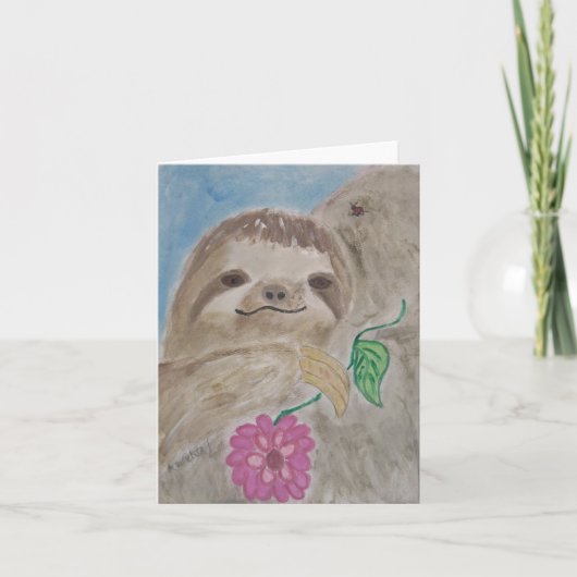 baby sloth kaart (Voorkant)