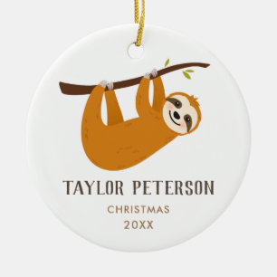 Baby Sloth Schattigee Baby Boy Christmas Keramisch Ornament