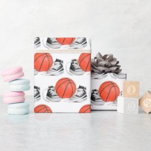 Baby Sneakers met Basketball Cadeaupapier