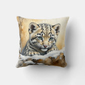 Baby Snow Leopard Kussen (Achterkant)