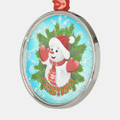 Baby Snowman avec ornement de flocons de neige en  (Gauche)