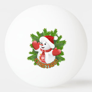 Baby Snowman met Crystal Snowflakes Ornament Pingpongballen