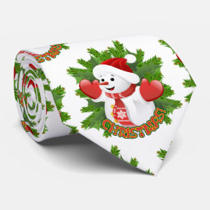 Baby Snowman met Crystal Snowflakes Ornament Stropdas