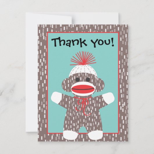 Baby Sock Monkey Dank u voor de aankondiging van d (Voorkant)