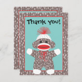 Baby Sock Monkey Dank u voor de aankondiging van d (Voorkant / Achterkant)