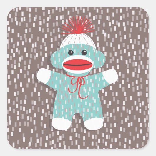 Baby Sock Monkey Sticker (Voorkant)