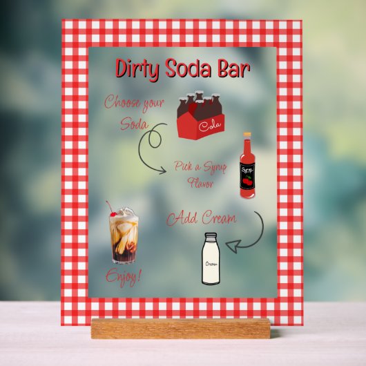 Baby Soda Klaar om Dirty Soda Teken POP Acryl Bord (Neutraal)