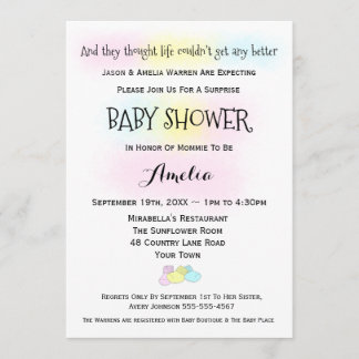 Baby Sokken Jongen of meisje Baby shower Uitnodigi Kaart