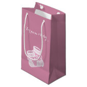 baby sokken - roze klein cadeauzakje (Voorkant Gekanteld)